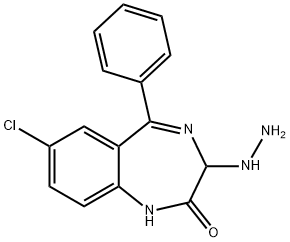 7-Chloro-3-hydrazino-5-phenyl-1,3-dihydro-2H-1,4-benzodiazepin-2-one Structure
