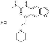 요소,1-(6-(2-피페리디노에톡시)-5-벤조푸라닐)-3-메틸,염산염e 구조식 이미지