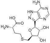 D-Ribitol, 5-S-(3-amino-3-carboxypropyl)-1-C-(7-amino-1H-pyrazolo(4,3- d)pyrimidin-3-yl)-1,4-anhydro-5-thio-, (1S,5(S))- Structure