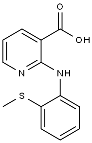 2-(2-Methylsulfanyl-phenylamino)-nicotinic acid Structure