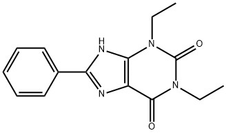 1,3-디에틸-8-페닐잔틴 구조식 이미지