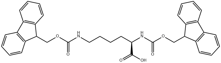 N-α,N-ε-di-Fmoc-D-lysine Structure