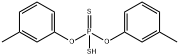 Bis(3-methylphenyloxy)mercaptophosphine sulfide Structure