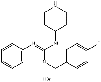 1-(4-fluorobenzyl)-N-piperidin-4-yl-1H-benzimidazol-2-amine dihydrobromide Structure