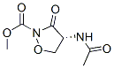 2-Isoxazolidinecarboxylicacid,4-(acetylamino)-3-oxo-,methylester,(R)-(9CI) Structure