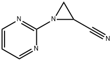 2-Aziridinecarbonitrile, 1-(2-pyrimidinyl)- (9CI) Structure