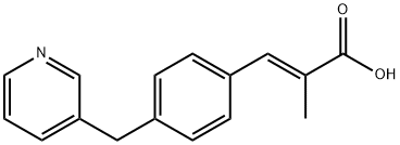 2-methyl-3-(4-(3-pyridinylmethyl)phenyl)-2-propenoic acid Structure