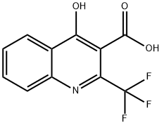 4-히드록시-2-(트리플루오로메틸)퀴놀린-3-카르복실산 구조식 이미지