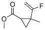 Cyclopropanecarboxylic acid, 2-(1-fluoroethenyl)-2-methyl-, methyl ester, 구조식 이미지