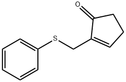 2-[(페닐티오)메틸]-2-사이클로펜텐-1-온 구조식 이미지