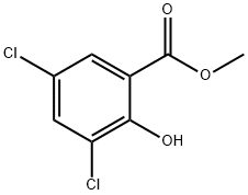 3,5-Dichloro-2-hydroxybenzoic acid methyl ester 구조식 이미지
