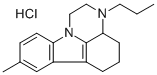 1H-Pyrazino(3,2,1-jk)carbazole, 2,3,3a,4,5,6-hexahydro-8-methyl-3-prop yl-, hydrochloride Structure