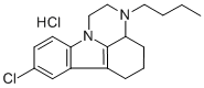 1,10-Trimethylene-2-butyl-8-chloro-1,2,3,4-tetrahydropyrazino(1,2-a)in dole hydrochloride Structure