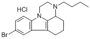 1H-Pyrazino(3,2,1-jk)carbazole, 2,3,3a,4,5,6-hexahydro-8-bromo-3-butyl -, hydrochloride Structure