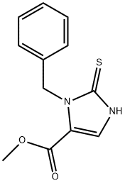 methyl 2,3-dihydro-3-(phenylmethyl)-2-thioxo-1H-imidazole-4-carboxylate 구조식 이미지