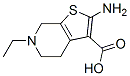 Thieno[2,3-c]pyridine-3-carboxylic acid, 2-amino-6-ethyl-4,5,6,7-tetrahydro- (9CI) Structure
