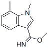 1H-인돌-3-카르복시이미디산,1,7-디메틸-,메틸에스테르(9CI) 구조식 이미지
