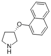 S-3-(1-나프탈레닐록시)-피롤리딘 구조식 이미지