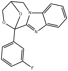 4,5-Dihydro-1-(3-fluorophenyl)-1,4-epoxy-1H,3H-(1,4)oxazepino(4,3-a)be nzimidazole Structure