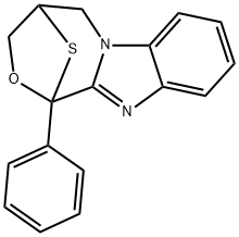 1,4-Epithio-1H,3H-(1,4)oxazepino(4,3-a)benzimidazole, 4,5-dihydro-1-ph enyl- 구조식 이미지