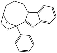 1,4-Epoxy-1H,3H-(1,4)oxazonino(4,3-a)benzimidazole, 4,5,6,7-tetrahydro -1-phenyl- Structure