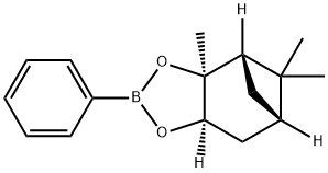 (1R,2R,6S,8R)-2,9,9-Trimethyl-4-phenyl-3,5-dioxa-4-boratricyclo[6.1.1.06]decane 구조식 이미지