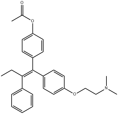 (E)-4-Acetoxy Tamoxifen 구조식 이미지
