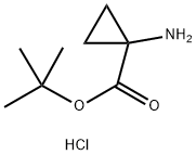 Cyclopropanecarboxylic acid, 1-aMino-, 1,1-diMethylethyl ester, hydrochloride Structure