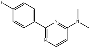 4-디메틸아미노-2-(4-플루오로페닐)피리미딘 구조식 이미지