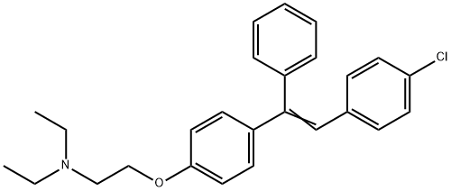 2-[4-[2-(4-Chlorophenyl)-1-phenylethenyl]phenoxy]-N,N-diethyl-ethanaMine Structure