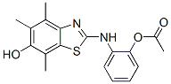 6-Benzothiazolol,  2-[[2-(acetyloxy)phenyl]amino]-4,5,7-trimethyl- Structure