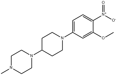 1-(1-(3-Methoxy-4-nitrophenyl)piperidin-4-yl)-4-Methylpiperazine 구조식 이미지