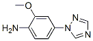 Benzenamine, 2-methoxy-4-(1H-1,2,4-triazol-1-yl)- (9CI) Structure