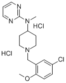 2-(N-(1-(5-Chloro-2-methoxybenzyl)-4-piperidyl)methylamino)pyrimidine  dihydrochloride 구조식 이미지