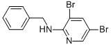 3,5-DIBROMO-N-(PHENYLMETHYL)-2-PYRIDINAMINE 구조식 이미지