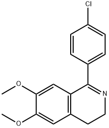 1-(4-클로로페닐)-6,7-다이메톡시-3,4-다이하이드로이소퀴놀린 구조식 이미지