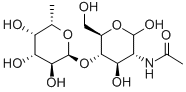 2-ACETAMIDO-2-DEOXY-4-O-(A-L-FUCOPYRANOSYL)-D-GLUCOPYRANOSE 구조식 이미지