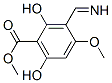 벤조산,2,6-디히드록시-3-(이미노메틸)-4-메톡시-,메틸에스테르(9CI) 구조식 이미지