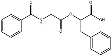 HIPPURYL-DL-PHENYLLACTICACID 구조식 이미지