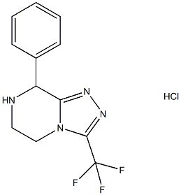 8-PHENYL-3-(TRIFLUOROMETHYL)-5,6,7,8-TETRAHYDRO[1,2,4]TRIAZOLO[4,3-A]PYRAZINE HYDROCHLORIDE 구조식 이미지