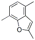 Benzofuran,  2,4,7-trimethyl- Structure