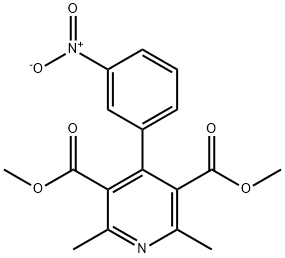 2,6-디메틸-4-(3-니트로-페닐)-피리딘-3,5-디카르복실산디메틸에스테르 구조식 이미지