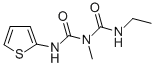 1-Ethyl-3-methyl-5-(2-thienyl)biuret Structure