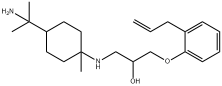 1-(2-allylphenoxy)-3-((8-amino-4-menthane-1-yl)amino)-2-propanol 구조식 이미지