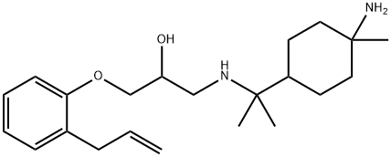 1-(2-allylphenoxy)-3-((1-amino-4-menthane-8-yl)amino)-2-propanol 구조식 이미지