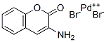 3-aminochromen-2-one, palladium(+2) cation, dibromide Structure