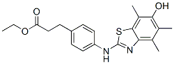 벤젠프로판산,4-[(6-하이드록시-4,5,7-트리메틸-2-벤조티아졸릴)아미노]-,에틸에스테르 구조식 이미지