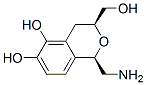 1H-2-Benzopyran-5,6-diol, 1-(aminomethyl)-3,4-dihydro-3-(hydroxymethyl)-, (1R-cis)- (9CI) 구조식 이미지