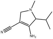 1H-Pyrrole-3-carbonitrile,4-amino-2,5-dihydro-1-methyl-5-(1-methylethyl)- 구조식 이미지