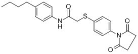 N-(4-BUTYLPHENYL)-2-([4-(2,5-DIOXO-1-PYRROLIDINYL)PHENYL]SULFANYL)ACETAMIDE 구조식 이미지